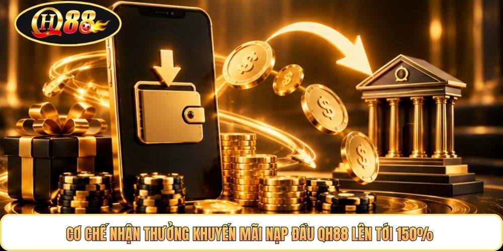 Cơ chế nhận thưởng khuyến mãi nạp đầu QH88 lên tới 150% 
