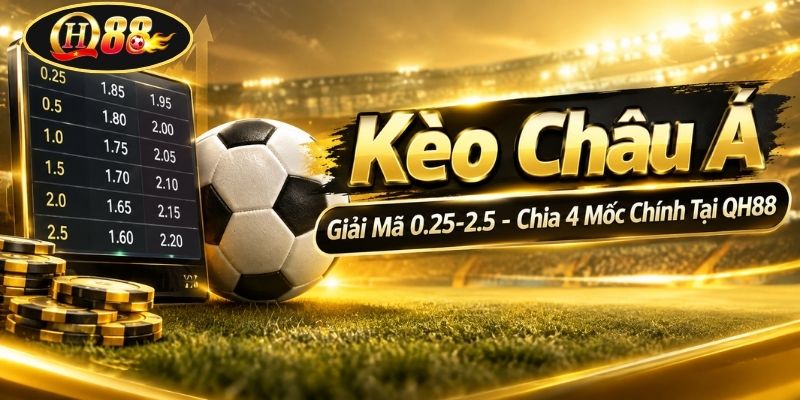 Kèo Châu Á | Giải Mã 0.25-2.5 - Chia 4 Mốc Chính Tại QH88